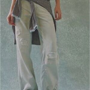 Distressed Light Blue Free People Jeans